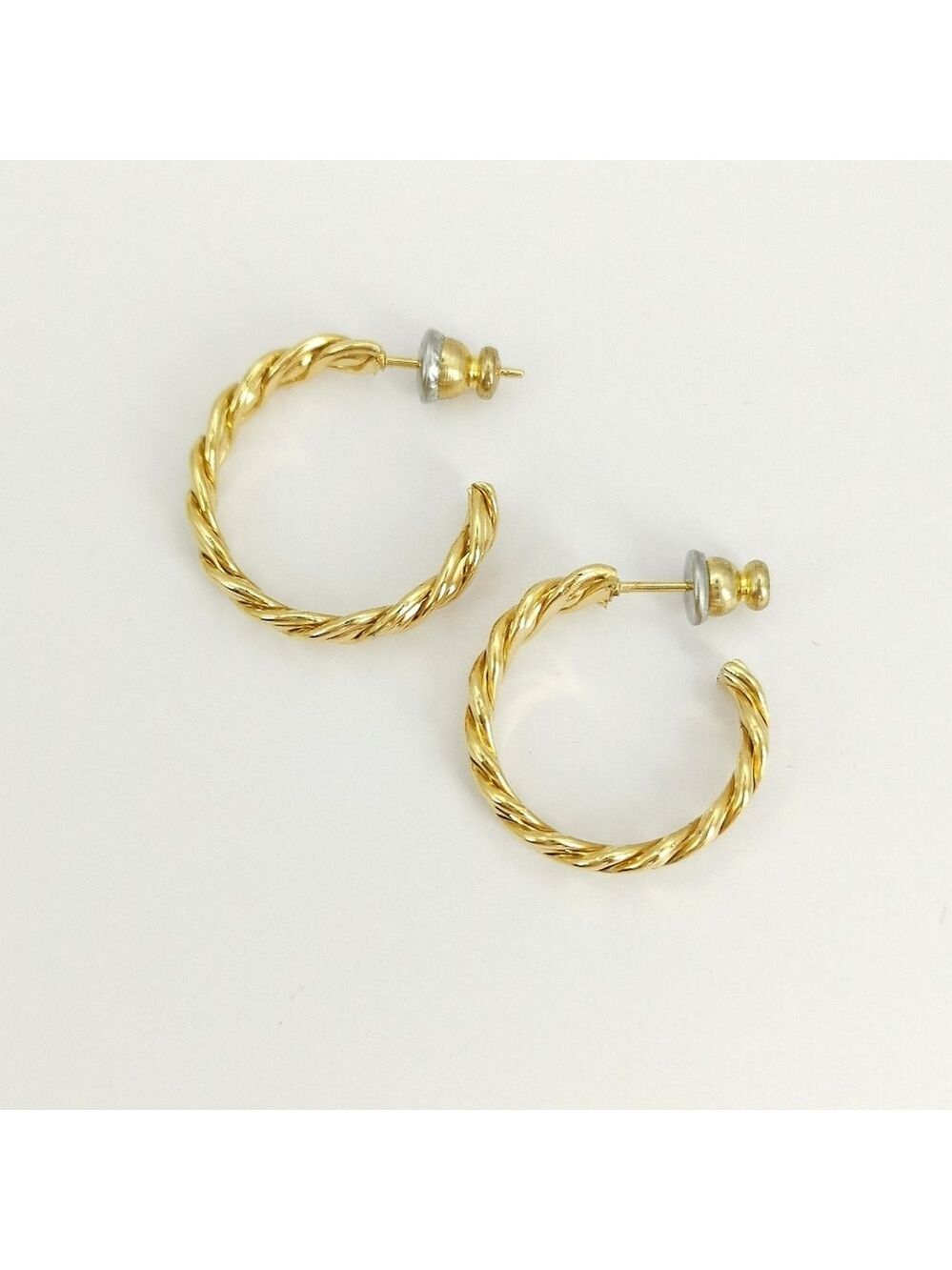 Cable Twist Hoop Earrings Gold tone 🆕